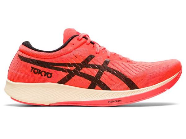 Asics Hardloopschoenen Dames, METARACER Oranje/Zwart/Rood - Asics Nieuwe Collectie | B2380741-FY